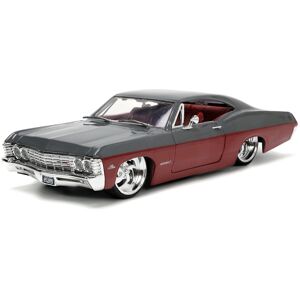 Jada Toys Big Time Muscle 1:24 1967 Chevy Impala SS Gray/Burgundy Die-cast Car Jada Toys Big Time Muscle 1:24 1967 Chevy Impala SS Gray/Burgundy Die-cast Car