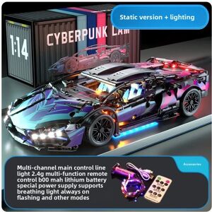 Unbranded (Static Lighting) Cyberpunk Lamborghini Remote Control Car Model Building Blocks Unbranded (Static Lighting) Cyberpunk Lamborghini Remote Control Car Model Building Blocks