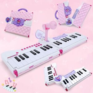 Unbranded 40-Key Foldable Pink Piano Keyboard for Kids Musical Learning Toy Unbranded 40-Key Foldable Pink Piano Keyboard for Kids Musical Learning Toy