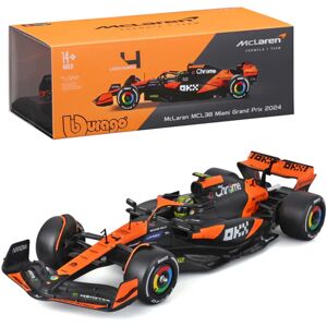 Bburago F1 McLaren MCL38 2024 With Helmet Norris 1:24 Diecast Car 28033N Bburago F1 McLaren MCL38 2024 With Helmet Norris 1:24 Diecast Car 28033N