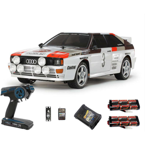 TAMIYA RC 58667 Audi Quattro A2 Rally (TT-02) 1:10 Premium Wheel Radio Bundle TAMIYA RC 58667 Audi Quattro A2 Rally (TT-02) 1:10 Premium Wheel Radio Bundle