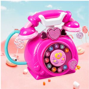 Unbranded (Rose Red) Cartoon Princess Retro Telephone Girl Toy With Educational And Musica Unbranded (Rose Red) Cartoon Princess Retro Telephone Girl Toy With Educational And Musica