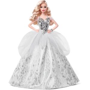 Barbie Signature 2021 Holiday Doll (12-inch Blonde Wavy Hair) in Silver Gown w Barbie Signature 2021 Holiday Doll (12-inch Blonde Wavy Hair) in Silver Gown w