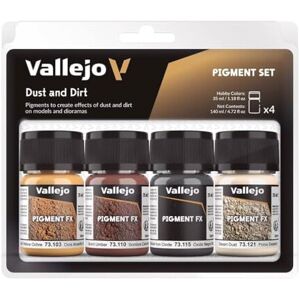 AV Vallejo Pigments Set - Dust & Dirt, 35 ml (Pack of 4) AV Vallejo Pigments Set - Dust & Dirt, 35 ml (Pack of 4)