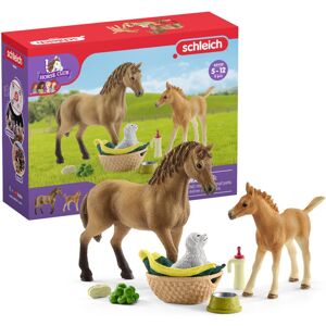 Schleich Horse Club - 9 PC Animal Care Figurine Playset with Horse Figure Foal Schleich Horse Club - 9 PC Animal Care Figurine Playset with Horse Figure Foal