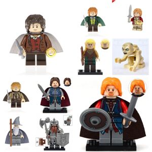 Unbranded Custom Lego Lord Of The Rings Hobbit Gandalf Frodo Golem Legolas Minifigures x10 Unbranded Custom Lego Lord Of The Rings Hobbit Gandalf Frodo Golem Legolas Minifigures x10