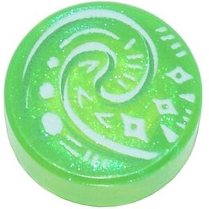 Lego Accessory City Satin Trans- Bright Green Koru Spiral Gem Moana “Heart of Te Lego Accessory City Satin Trans- Bright Green Koru Spiral Gem Moana “Heart of Te
