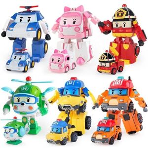 Unbranded 6PCS Academy Robocar Toys Poli Roy Amber Robot Mark Bucky Transformers Robot Car Unbranded 6PCS Academy Robocar Toys Poli Roy Amber Robot Mark Bucky Transformers Robot Car