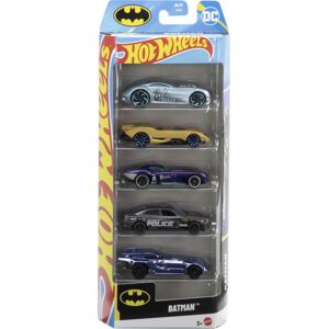 Hot Wheels Batman Toy Car 5-Pack Set of 5 1:64 Scale Die-Cast Batman-Themed Veh Hot Wheels Batman Toy Car 5-Pack Set of 5 1:64 Scale Die-Cast Batman-Themed Veh
