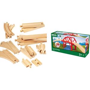Brio World Expansion Pack - Intermediate Wooden Train Track & Curved Bridge Brio World Expansion Pack - Intermediate Wooden Train Track & Curved Bridge