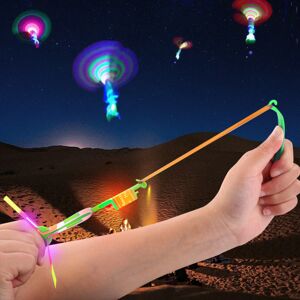 Unbranded 12Pcs Amazing LED Light Arrow Helicopter Flying Toy Elastic Slingshot Flying Cop Unbranded 12Pcs Amazing LED Light Arrow Helicopter Flying Toy Elastic Slingshot Flying Cop