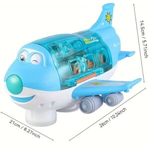 MDSRJONE (Blue) Automatic Walking Airplane Toy 360 Rotation, Lights and Music, Obstacle MDSRJONE (Blue) Automatic Walking Airplane Toy 360 Rotation, Lights and Music, Obstacle
