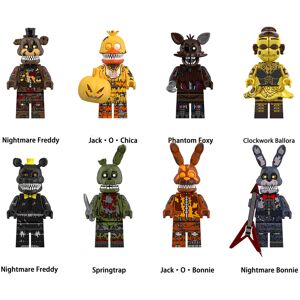 HELLSA 8 SET FNAF Five Nights Freddy's Video Game Toy Mini Figures Fit Lego UK HELLSA 8 SET FNAF Five Nights Freddy's Video Game Toy Mini Figures Fit Lego UK