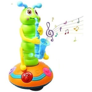 winwin Dancing Saxophone Caterpillar Toy丨Battery Powered Baby Sensory Musical winwin Dancing Saxophone Caterpillar Toy丨Battery Powered Baby Sensory Musical