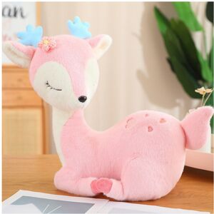 Unbranded (Pink, 35cm/13.78in) Plush Deer Animal Toy Doll Decorative Gift Cute Design Soft Unbranded (Pink, 35cm/13.78in) Plush Deer Animal Toy Doll Decorative Gift Cute Design Soft