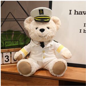Unbranded (25cm) Bear Teddy Captain Plush Toy Stuffed Animal Doll Bedroom Kids Gift Decora Unbranded (25cm) Bear Teddy Captain Plush Toy Stuffed Animal Doll Bedroom Kids Gift Decora