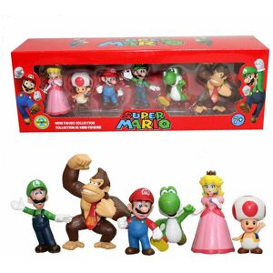 Unbranded (Pink) Super 6pcs Mario Bros Action Figure Toys Dolls Luigi Yoshi Mushroom Toy G Unbranded (Pink) Super 6pcs Mario Bros Action Figure Toys Dolls Luigi Yoshi Mushroom Toy G