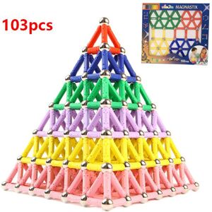 Unbranded (103PCS) Building Magnetic Blocks Sticks Construction Kids Educational Gift Toy Unbranded (103PCS) Building Magnetic Blocks Sticks Construction Kids Educational Gift Toy