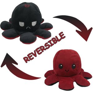 Unbranded (Black + Wine Red) Flip Reversible Doublesided Octopus Plush Toy Marine Life Ani Unbranded (Black + Wine Red) Flip Reversible Doublesided Octopus Plush Toy Marine Life Ani