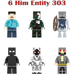 Unbranded (6pcs, Height:4.2cm) Minecraft Figures Steve Him Building Blocks Toys Bricks Chi Unbranded (6pcs, Height:4.2cm) Minecraft Figures Steve Him Building Blocks Toys Bricks Chi