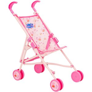 HTI Peppa Pig Single Pink Stroller Children's Baby Doll Buggy with Peppa Pig Patte HTI Peppa Pig Single Pink Stroller Children's Baby Doll Buggy with Peppa Pig Patte