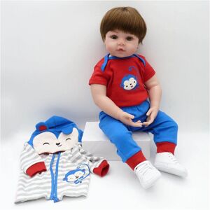 Unbranded (Cloth Body-48cm) Reborn Boy Toddler Soft Silicone Bebe Doll Toy For Girls Gift Unbranded (Cloth Body-48cm) Reborn Boy Toddler Soft Silicone Bebe Doll Toy For Girls Gift