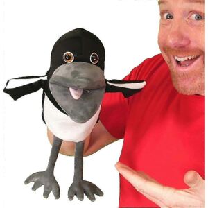 Unbranded Steve & Maggie 30cm Magpie Plush Hand Puppet - Soft, 3D Eyes, Child-Safe, Intera Unbranded Steve & Maggie 30cm Magpie Plush Hand Puppet - Soft, 3D Eyes, Child-Safe, Intera
