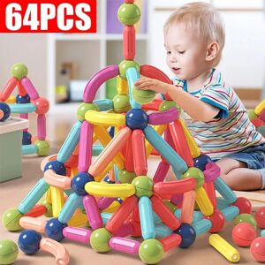 Unbranded 64Pcs Magnetic Tiles Building Blocks for Educational Construction Toys Unbranded 64Pcs Magnetic Tiles Building Blocks for Educational Construction Toys