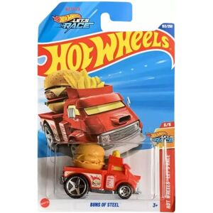 Mattel Hot Wheels Buns of Steel Diecast Car Red Let's Race Series 5/5 1:64 Scale 153/25 Mattel Hot Wheels Buns of Steel Diecast Car Red Let's Race Series 5/5 1:64 Scale 153/25