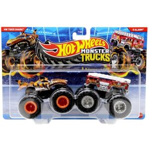 Hot Wheels Monster Trucks Tiger Shark vs 5 Alarm 1:64 Scale Demoliton Doubles Hot Wheels Monster Trucks Tiger Shark vs 5 Alarm 1:64 Scale Demoliton Doubles