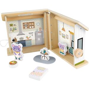 Fisher-Price Wood Pretend Play Toy Dollhouse 6-Piece Wooden House Playset for Tr Fisher-Price Wood Pretend Play Toy Dollhouse 6-Piece Wooden House Playset for Tr