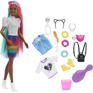 Barbie Leopard Rainbow Hair Doll with Accessories New Kids Childrens Toy Mattel Barbie Leopard Rainbow Hair Doll with Accessories New Kids Childrens Toy Mattel