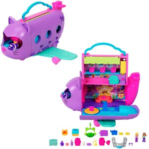 Polly Pocket Dolls and Playset, Kitty Airways Airplane, Travel Toy with 2 Micro Polly Pocket Dolls and Playset, Kitty Airways Airplane, Travel Toy with 2 Micro