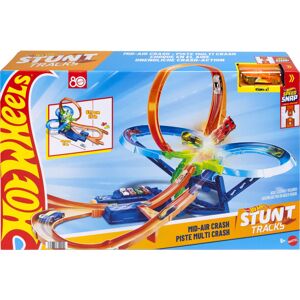 Hot Wheels Toy Car Track Set Stunt Track Mid-Air Crash with 1:64 Scale Die-Cast Hot Wheels Toy Car Track Set Stunt Track Mid-Air Crash with 1:64 Scale Die-Cast