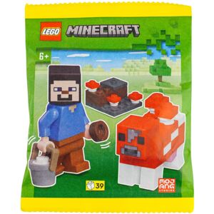 Lego Minecraft Mini Set: Steve with Mooshroom Cow Minifigure Lego Minecraft Mini Set: Steve with Mooshroom Cow Minifigure
