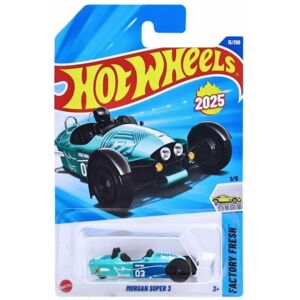 Hot Wheels Morgan Super 3 Teal Factory Fresh 1/5 Scale Model Car Hot Wheels Morgan Super 3 Teal Factory Fresh 1/5 Scale Model Car