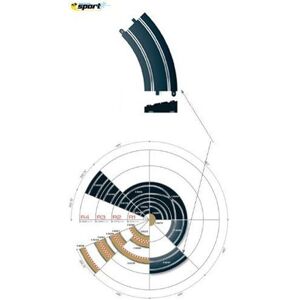 Scalextric Sport Track C8297 2x Radius 3 Banked Curves & Supports Scalextric Sport Track C8297 2x Radius 3 Banked Curves & Supports