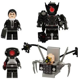 ENEKIO 4pcs Toilet Man Monitor Series Sword Warrior Toilet Doctor Minifigures Kids Toys ENEKIO 4pcs Toilet Man Monitor Series Sword Warrior Toilet Doctor Minifigures Kids Toys