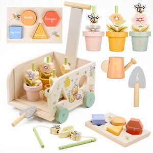 Disney Winnie the Pooh Wooden Garden Pull Along Toy, Shape Sorting, Gardening Tools, Fl Disney Winnie the Pooh Wooden Garden Pull Along Toy, Shape Sorting, Gardening Tools, Fl