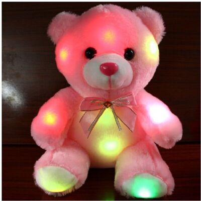 Unbranded (Pink) 22cm LED Flash Teddy Bear Stuffed Plush Hug Toy Gift Unbranded (Pink) 22cm LED Flash Teddy Bear Stuffed Plush Hug Toy Gift