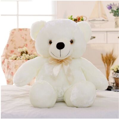 Unbranded (White, 50cm) Creative Light Up LED Inductive Teddy Bear Stuffed Animals Plush T Unbranded (White, 50cm) Creative Light Up LED Inductive Teddy Bear Stuffed Animals Plush T