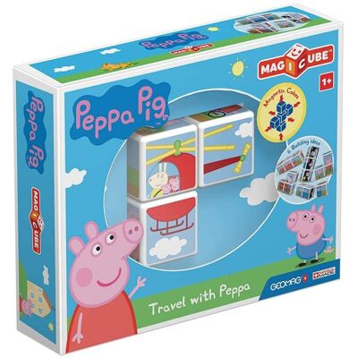 Geomag Magicube Peppa Pig Travel with Peppa - 3 Cubes - Building Set with Magnet Geomag Magicube Peppa Pig Travel with Peppa - 3 Cubes - Building Set with Magnet
