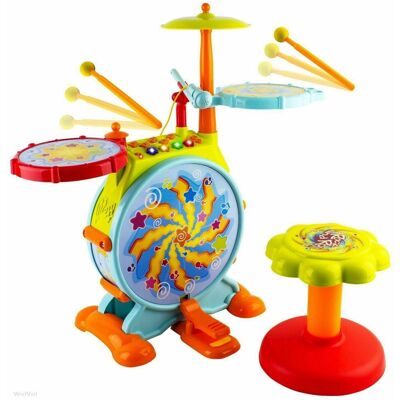 Big Daddy Kids Toddler Electric Drum kit Set With Mic And Seat MUSICAL TOY Big Daddy Kids Toddler Electric Drum kit Set With Mic And Seat MUSICAL TOY