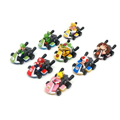Unbranded 8pcs Super Mario Kart Pull Back Car Princess Luigi Bowser Figure Kids Toys Unbranded 8pcs Super Mario Kart Pull Back Car Princess Luigi Bowser Figure Kids Toys