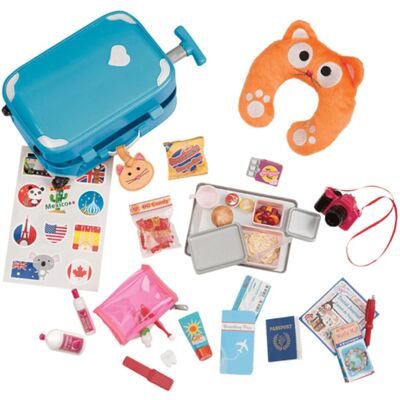 Our Generation - Well Traveled Luggage - Blue - Doll Travel Accessory Set Our Generation - Well Traveled Luggage - Blue - Doll Travel Accessory Set
