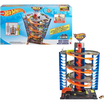 \u200BHot Wheels City Mega Garage Playset with Corkscrew Elevator & Storage for \u200BHot Wheels City Mega Garage Playset with Corkscrew Elevator & Storage for