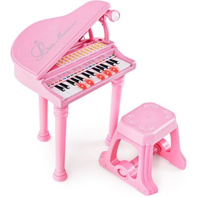 Casart 31 Keys Kids Piano Keyboard Electronic Piano Play w/Stool & Microphone Casart 31 Keys Kids Piano Keyboard Electronic Piano Play w/Stool & Microphone
