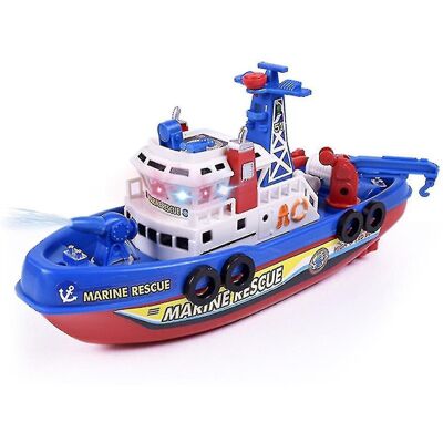 Unbranded High-Speed Water-Spray Fire Rescue Boat Toy with Lights & Siren for Kids – Non-R Unbranded High-Speed Water-Spray Fire Rescue Boat Toy with Lights & Siren for Kids – Non-R