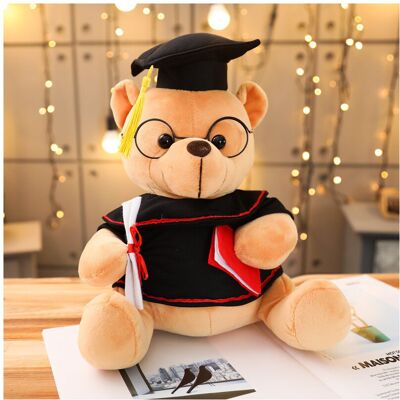 Unbranded (Light brown, 18cm/7.08in) Doctor Bear Stuffed Toy With Hat Fashion Teddy Bear D Unbranded (Light brown, 18cm/7.08in) Doctor Bear Stuffed Toy With Hat Fashion Teddy Bear D