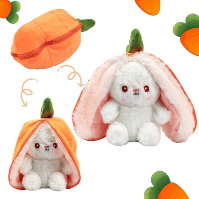 Unbranded Reversible Carrot Floppy Ear Bunny Stuffed Animal With Zipper Adorable Magical P Unbranded Reversible Carrot Floppy Ear Bunny Stuffed Animal With Zipper Adorable Magical P